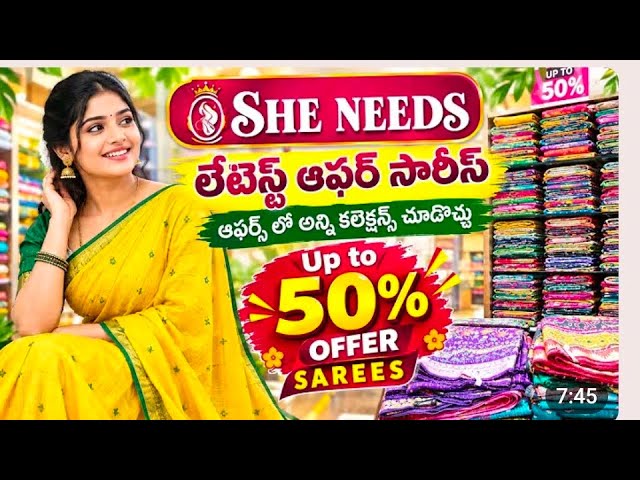 SHE Needs latest trending sarees Collections #festival collections #sarees #sheneeds 