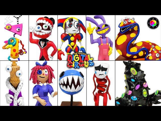 MAKING ALL THE AMAZING DIGITAL CIRCUS CHARACTERS! 🎪(Pomni, Caine, Jax, and... ) Clay | PlastiVerse