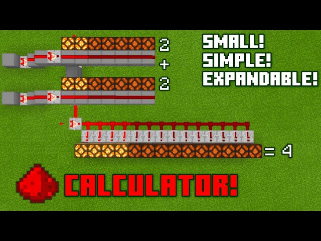 Minecraft Simple Redstone Calculator Tutorial(Bedrock & Java)