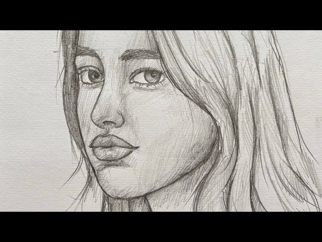 How to Draw a Beautiful Girl Face simple and easy | Loomis Method  step by step Portrait Drawing 