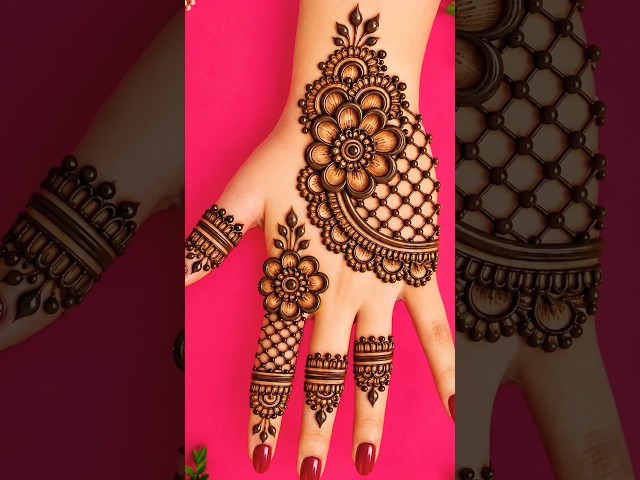 Beautiful Arabic Mehndi Design ✨ Easy & Simple ✨ #mehndi #heena