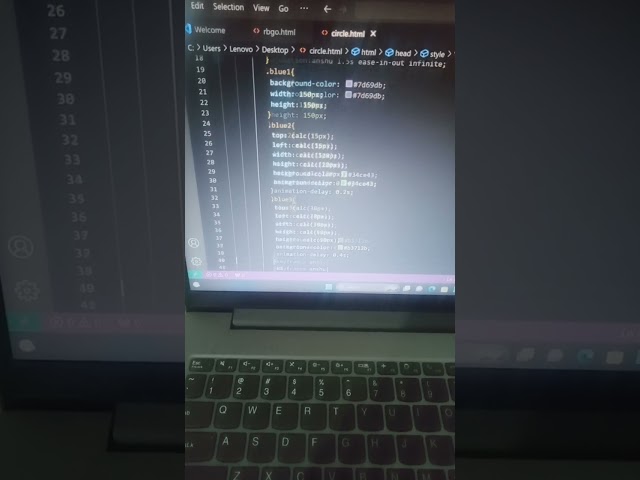 learn programming HTML CSS animation 😊🥰 circles #BCA#student