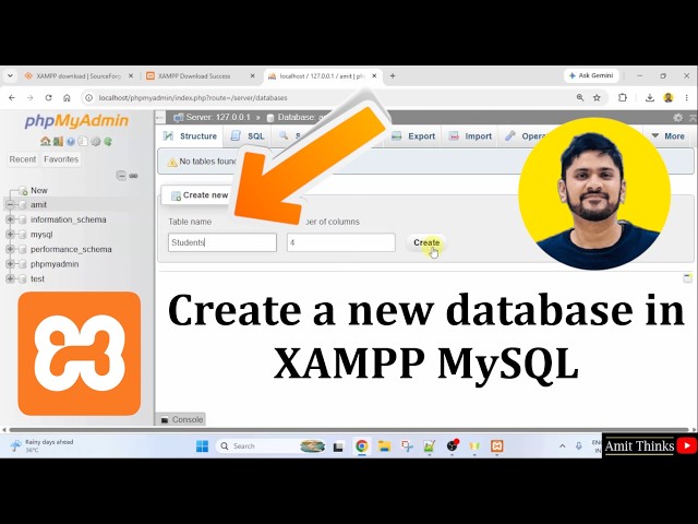 How to create a new database in XAMPP MySQL | Updated 2026