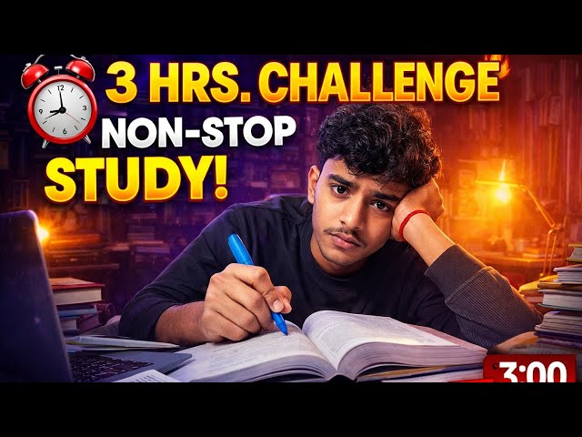 3 Hours Non-Stop Study Challenge 🥶 | Bina Table Se Uthe SSC CGL Preparation | Real Focus 🔥
