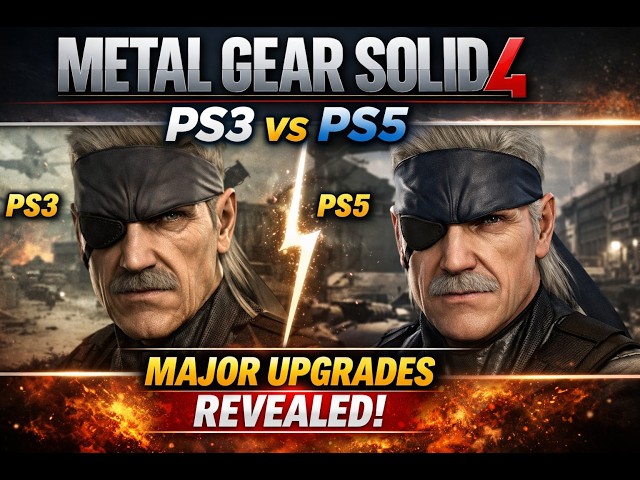 Metal Gear Solid 4 PS3 vs PS5 Comparison Shows Major Upgrades Ahead of Master Collection Vol  2