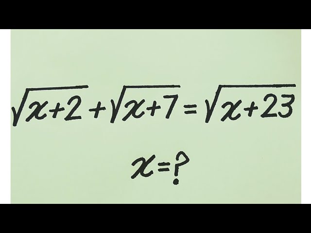 Only a genius can solve this Radical equation | Math olympiad mathematics 