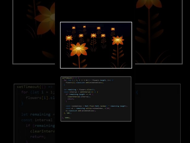 Flower Blooming Effect using HTML, CSS, and JavaScript
