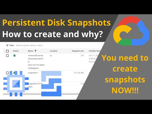 GCP snapshots | How to setup and use disk snapshots in Google Compute Engine | GCP training