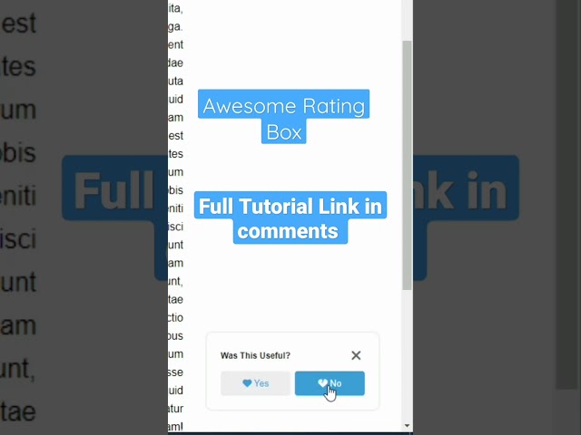 Awesome Rating Box Using HTML, CSS & JavaScript