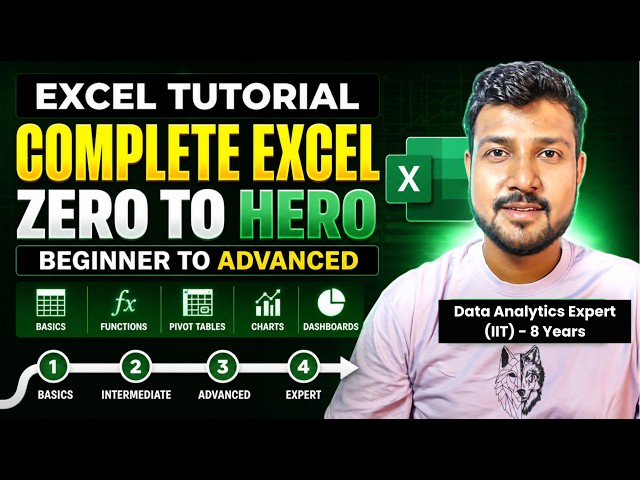 Microsoft Excel for Beginners (2026) | Complete Tutorial from Basic to Advanced
