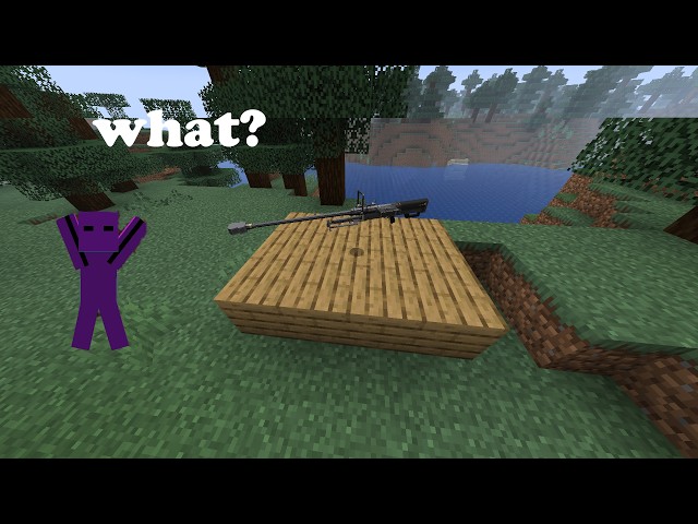 this mod adds guns to Minecraft