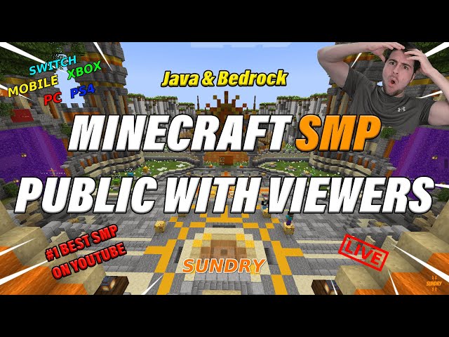 🔴24/7 Joinable Minecraft Server with Friends (PUBLIC) | 1.21 Bedrock Java Survival | !ip (ReRun)