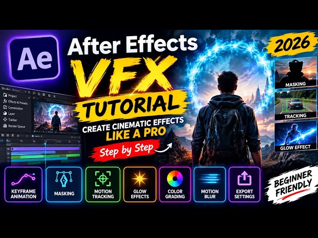 Learn how to create professional cinematic VFX in Adobe After Effects with this complete tutorial