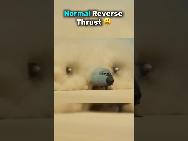 Normal Reverse Thrust😃 vs?😎 #shorts #aviation #airplane #airbus #boeing #reverse #trust #edit #fyp