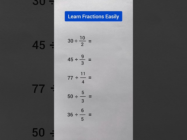 Amazing Fractions 😍 #mathematics #maths #fraction #shortvideo #trendingshorts