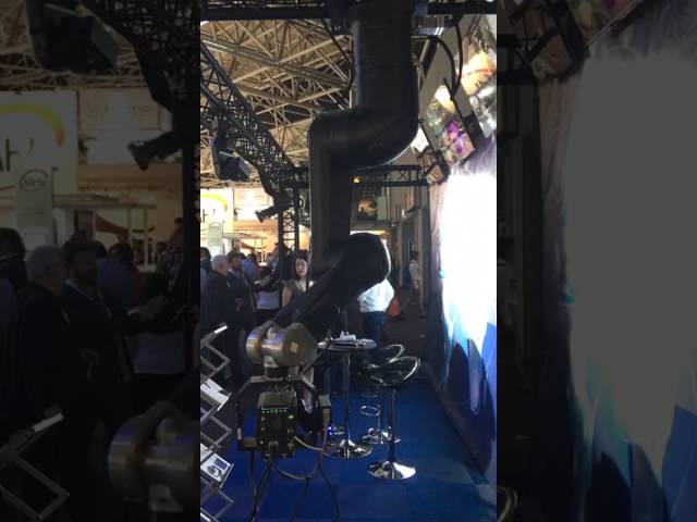 Ceiling mounted StudioBot with Tracking at IBC Show
