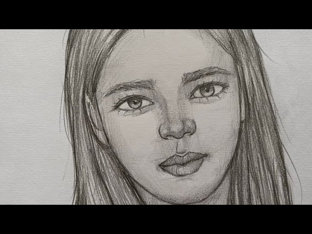 How to Draw a Beautiful Girl Face | Easy girl face drawing  use  Loomis Method Step by Step