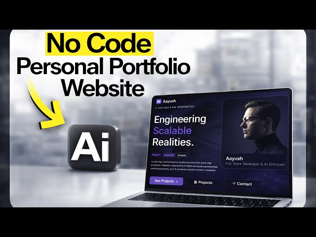 How to Make a Professional Portfolio Website Using AI (No Code & Free)