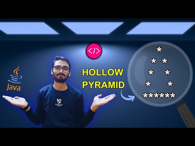Hollow Pyramid Pattern in Java | Step-by-Step Explanation and Logic #java #patternprogram #code