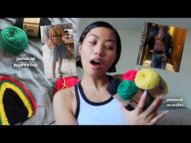 I crocheted a rastafarian inspired top in a day! | first time crocheting a bralette