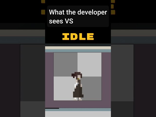 What the dev sees VS what the players see  #gamedevblog #godot #pixelart