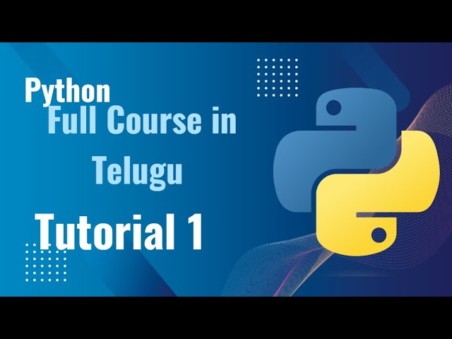 Python Full Course for Beginners in Telugu Tutorial _1 #python #pythonforbeginners #pythonprojects