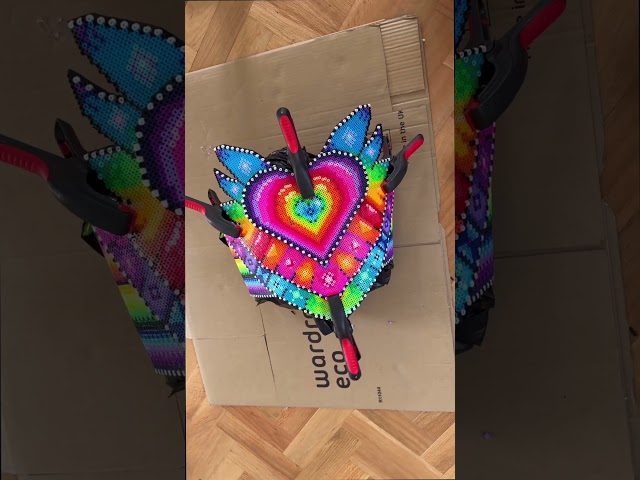 Perler bead Drag Costume ✨🌈 #perlerbeads #dragqueen #costume #costumedesign #pride #rupaulsdragrace