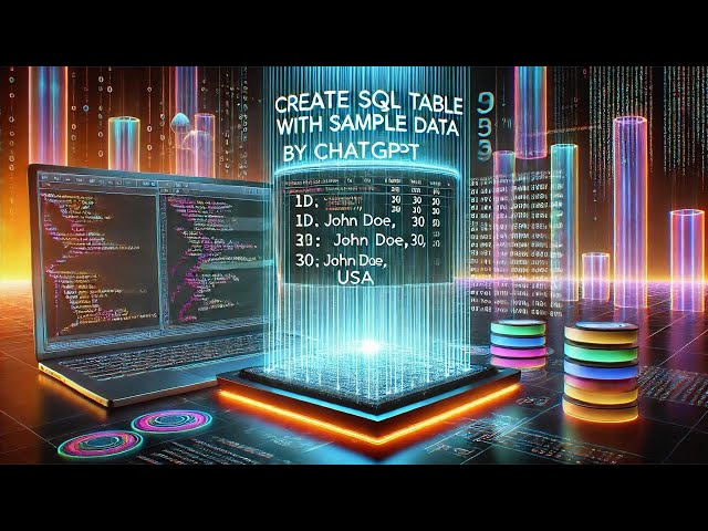 How to Create Sample Table with Thousands of Records in Seconds by using ChatGPT for SQL Server