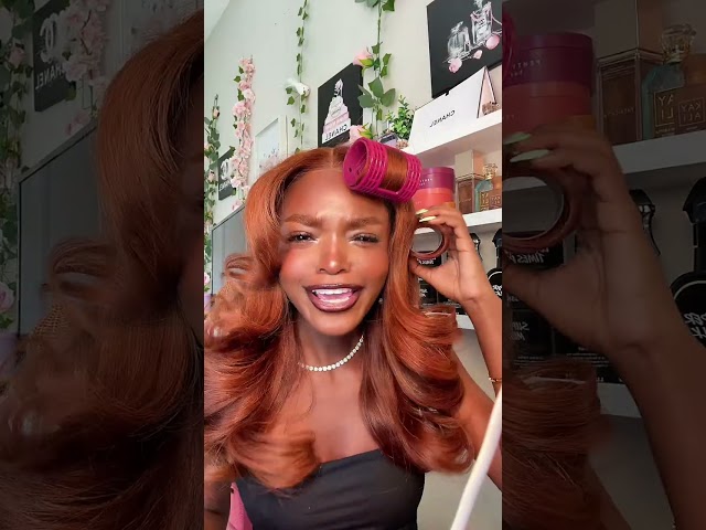 Trying to do bombshell curls for the first time.. #chelseamadison #thermalbrushcurls