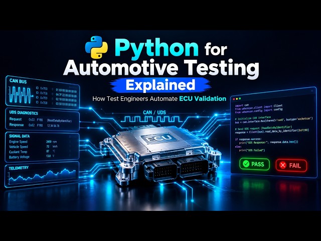 Python for Automotive Testing Explained! | ECU Validation, CAN Bus & UDS Automation