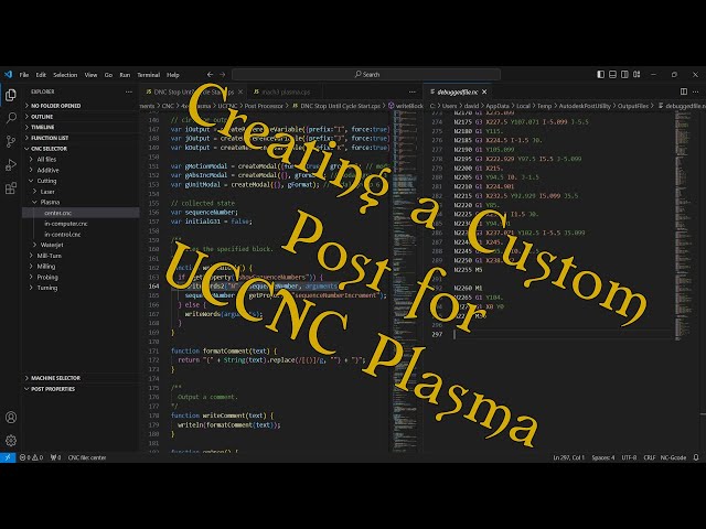 Editing a Fusion 360 Post Processor for UCCNC Plasma