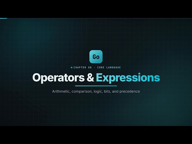 Go Operators: Arithmetic, Logic, Bitwise & Precedence | Learn Go #8