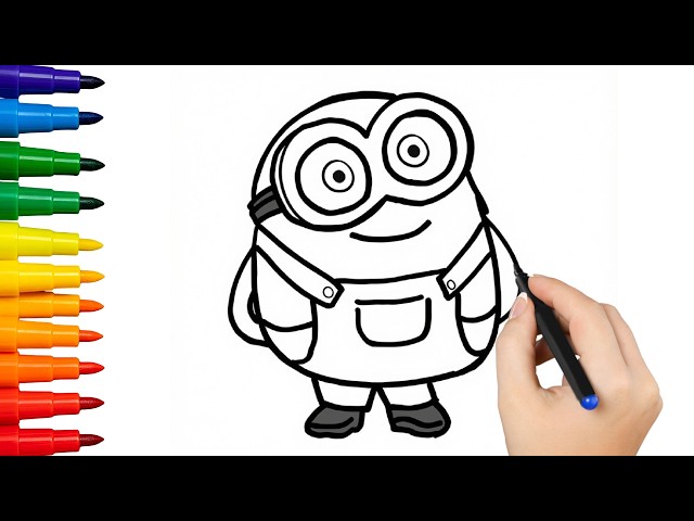 How to Draw a MINION | Minion Drawing Easy | Magic Brush Kids