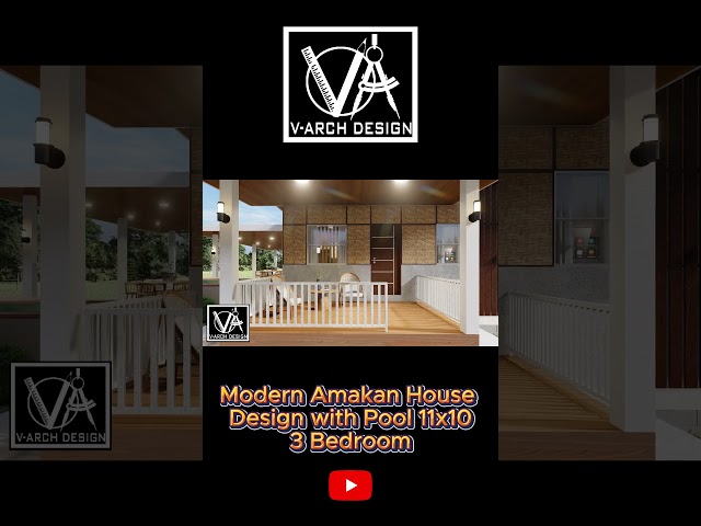 Modern Amakan House Design with Pool 11x10