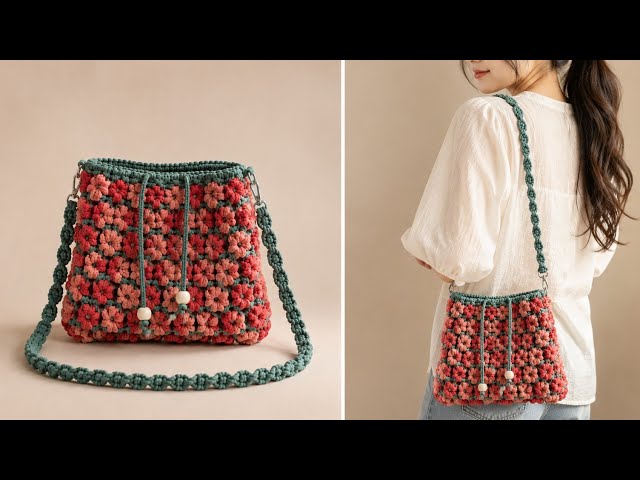 Craft a Beautiful Floral Macrame Bag with Simple Macrame | DIY Tutorial