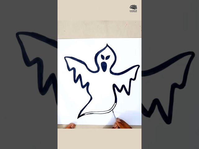 How to draw a Ghost easy #shorts #ghost