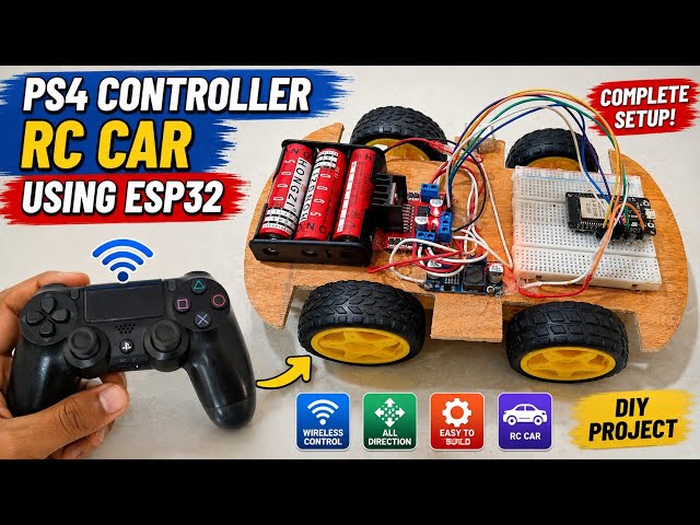 PS4 Controller RC Car Using ESP32 | Complete Setup & Wiring Tutorial