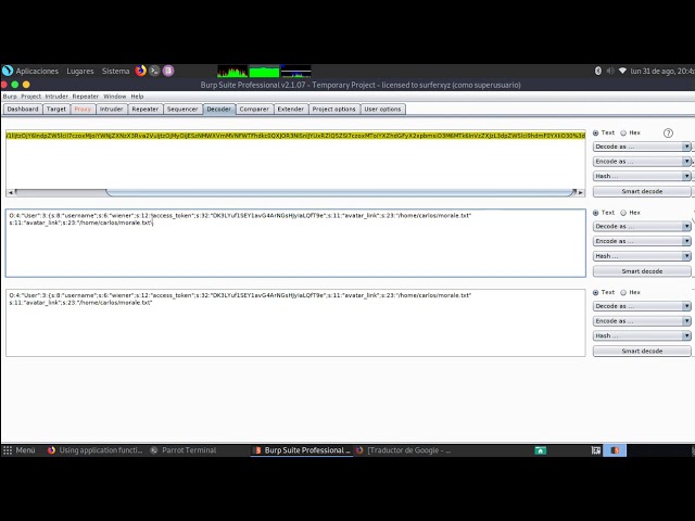 Using application functionality to exploit insecure deserialization