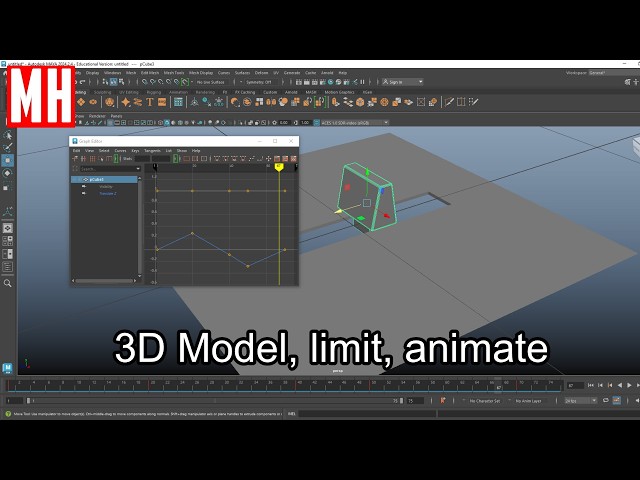 Maya tutorial: How to limit an asset's movement and then animate it.
