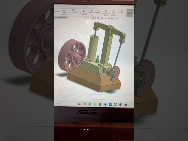 ¡Motor de vapor estilo Beam Engine en SolidWorks! ⚙️💨