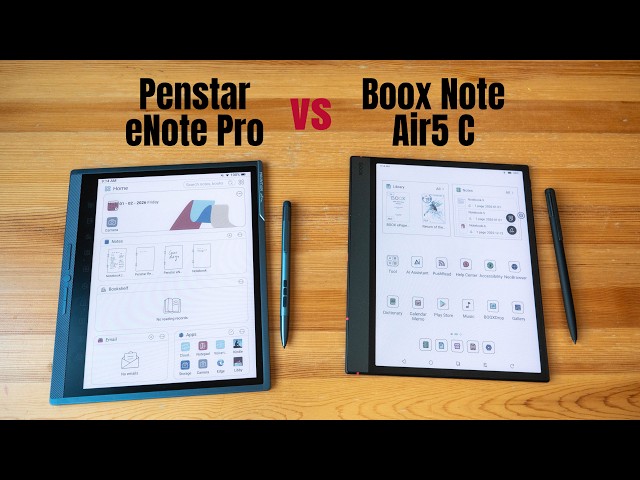 Penstar eNote Pro vs Boox Note Air5 C (colour e-ink tablets comparison)