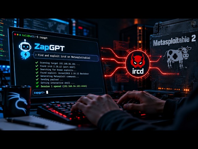 Exploiting ircd on Metasploitable 2 with ZapGPT (AI Assistant Walkthrough)