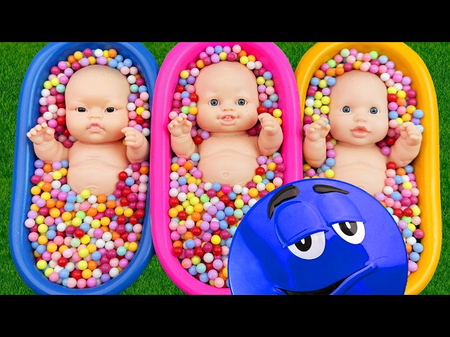 Satisfying Video l How to Make Rainbow Bathtubs into Mixing Slime with Glitter Pool Cutting ASMR 1