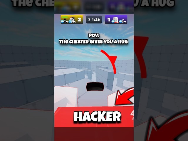 Why is the cheaters giving me a hug ☠️ #roblox #robloxnoob #rivals #robloxshorts