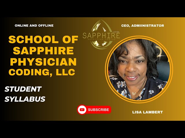 Sapphire Student Syllabus Medical Billing and Coding School Online and Offline
