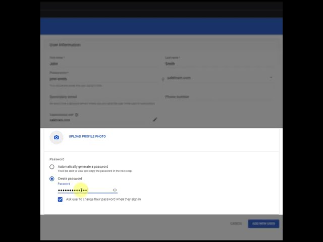 How to create users in Google Workspace Admin Console