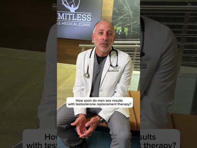 How soon do men see results with testosterone replacement therapy?