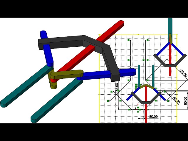 Mechanism 58: Mechanical Gripper 1 (Robotics) SolidWorks Tutorial