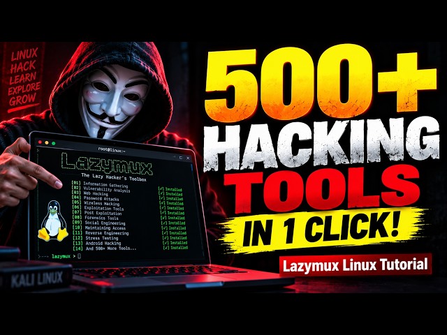 500+ HACKING Tools in ONE Click! 🔥 Lazymux Linux Tutorial