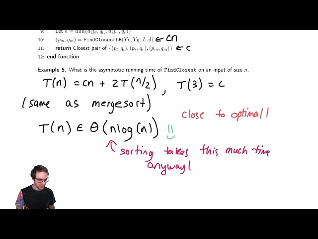 Divide and Conquer 22 - Closest Points, The Final Algorithm